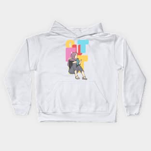 Girl Reading A Book Kids Hoodie